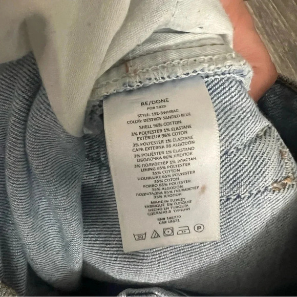 Originals 90's High Rise Ankle Crop in Destroy Sanded Blue - Picture 4 of 8